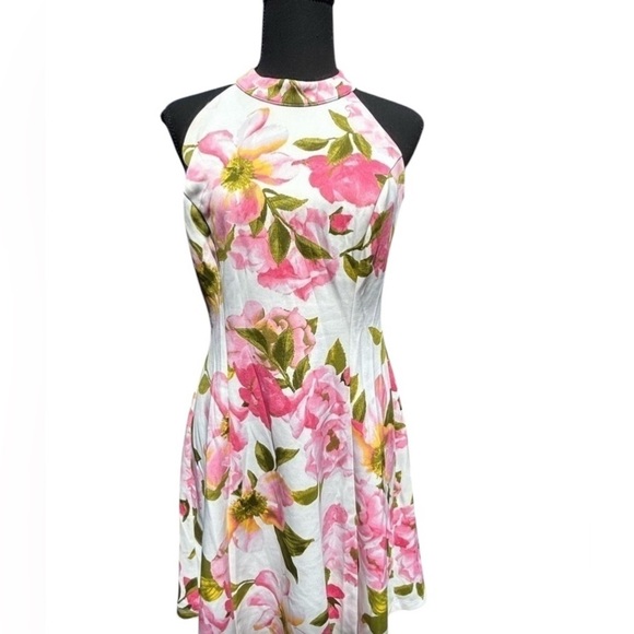 Enfocus studio dress. A-line. Flowers. Sleeveless. Midi - Picture 3 of 9